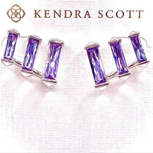Kendra Scott rhodium silver ear climbers - Picture 3 of 3